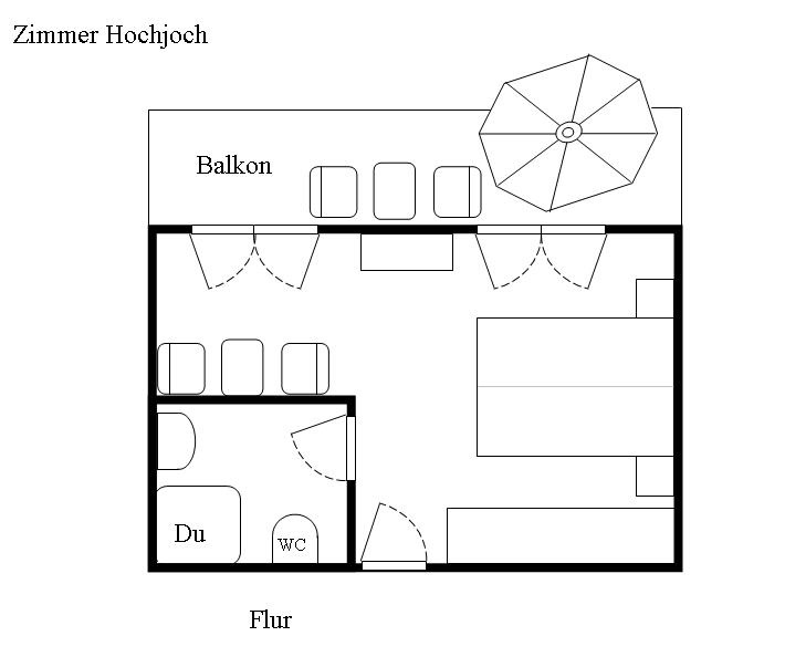 Grundriss / Plan des Zimmers